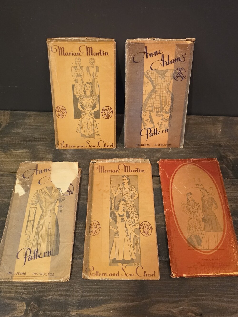 Vintage Women's Pattern Pack - Beige/Tan Sewing Patterns